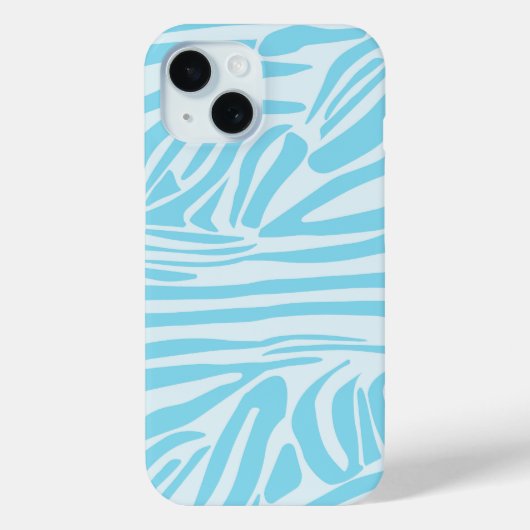 Blue Zebra Pattern Case-Mate iPhone Hülle (Rückseite)