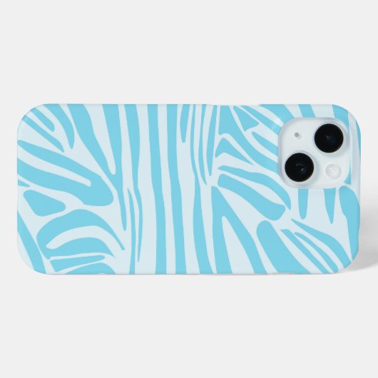 Blue Zebra Pattern Case-Mate iPhone Hülle (Rückseite (Horizontal))