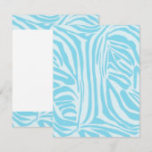 Blue Zebra Pattern Dankeskarte (Vorne/Hinten)