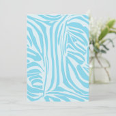 Blue Zebra Pattern Dankeskarte (Stehend Vorderseite)