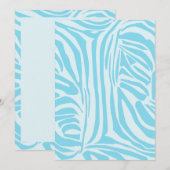 Blue Zebra Pattern Dankeskarte (Vorne/Hinten)