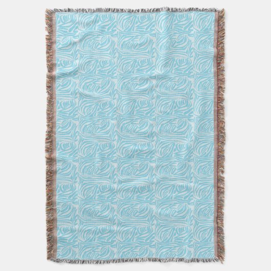 Blue Zebra Pattern Decke (Vorderseite Vertikal)