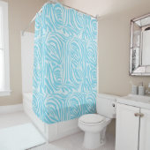 Blue Zebra Pattern Duschvorhang (Beispiel)