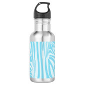 Blue Zebra Pattern Edelstahlflasche (Vorderseite)