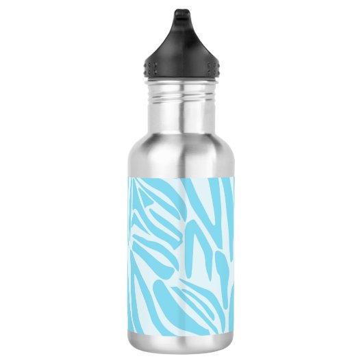 Blue Zebra Pattern Edelstahlflasche (Rechts)