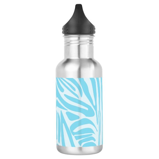 Blue Zebra Pattern Edelstahlflasche (Links)