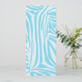Blue Zebra Pattern Einladung (Stehend Vorderseite)