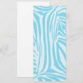 Blue Zebra Pattern Einladung (Vorne/Hinten)