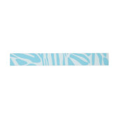 Blue Zebra Pattern Einladungsbanderole (Flach)