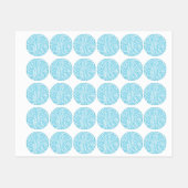 Blue Zebra Pattern Etiketten (Blatt)