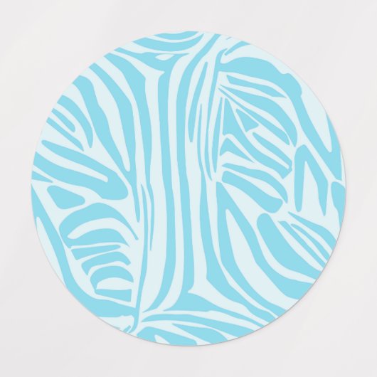 Blue Zebra Pattern Etiketten (Design 2)