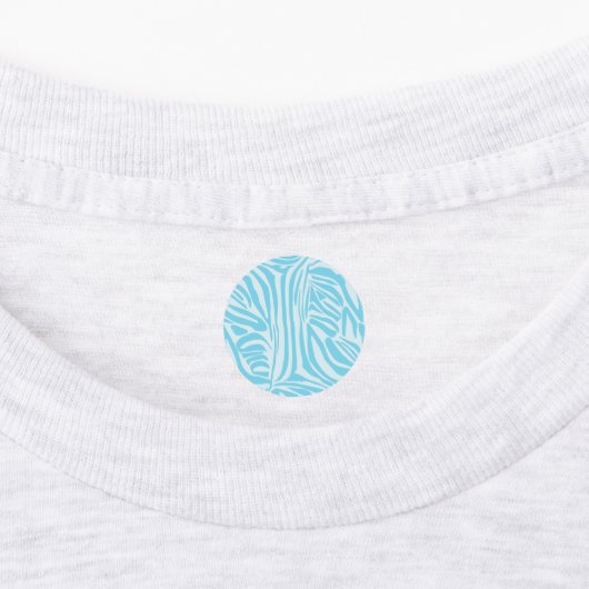 Blue Zebra Pattern Etiketten (Befestigt)