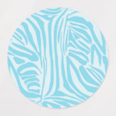 Blue Zebra Pattern Etiketten (Design 1)