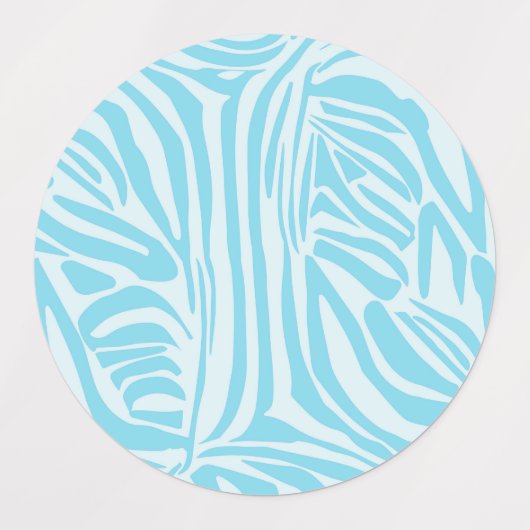 Blue Zebra Pattern Etiketten (Design 1)