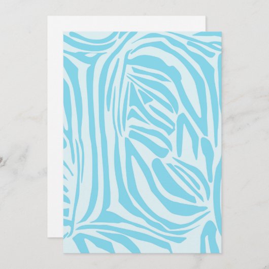 Blue Zebra Pattern Feiertagskarte (Vorne/Hinten)