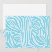 Blue Zebra Pattern Feiertagskarte (Vorne/Hinten)