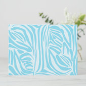 Blue Zebra Pattern Feiertagskarte (Stehend Vorderseite)
