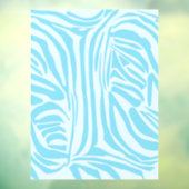 Blue Zebra Pattern Fensteraufkleber (Blatt 3)