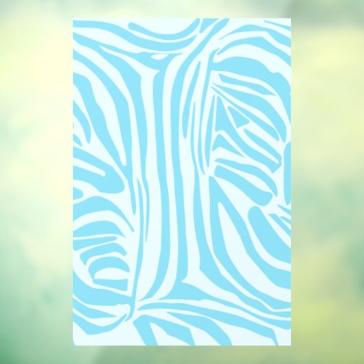 Blue Zebra Pattern Fensteraufkleber (Blatt 3)