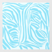 Blue Zebra Pattern Fensteraufkleber (Blatt)