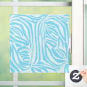 Blue Zebra Pattern Fensteraufkleber (Zuhause)