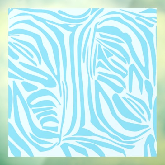 Blue Zebra Pattern Fensteraufkleber (Blatt 3)