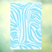 Blue Zebra Pattern Fensteraufkleber (Blatt 3)