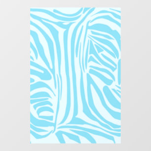Blue Zebra Pattern Fensteraufkleber