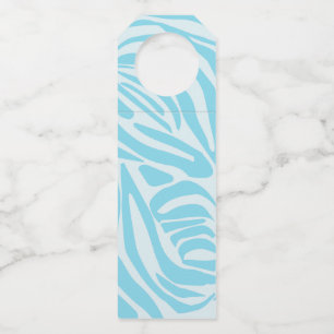 Blue Zebra Pattern Flaschenanhänger