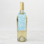 Blue Zebra Pattern Flaschenanhänger (Auf Flasche)