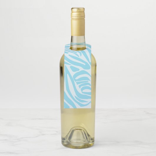 Blue Zebra Pattern Flaschenanhänger (Auf Flasche)