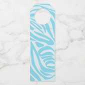 Blue Zebra Pattern Flaschenanhänger (Vorderseite)