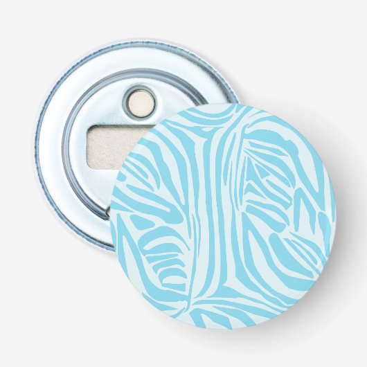 Blue Zebra Pattern Flaschenöffner (Vorderseite)