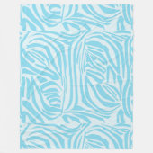 Blue Zebra Pattern Fleecedecke (Vorderseite)