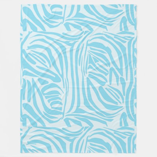 Blue Zebra Pattern Fleecedecke (Vorderseite)
