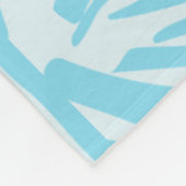Blue Zebra Pattern Fleecedecke (Ecke)