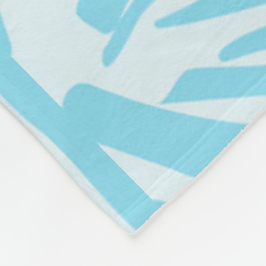 Blue Zebra Pattern Fleecedecke (Ecke)