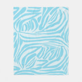 Blue Zebra Pattern Fleecedecke (Vorderseite)
