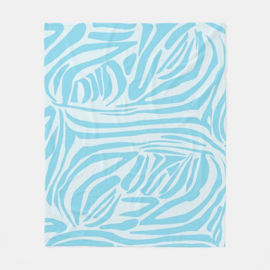 Blue Zebra Pattern Fleecedecke (Vorderseite)