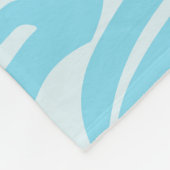 Blue Zebra Pattern Fleecedecke (Ecke)