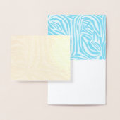 Blue Zebra Pattern Folienkarte (Anzeige)