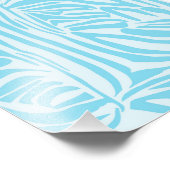 Blue Zebra Pattern Fotodruck (Ecke)
