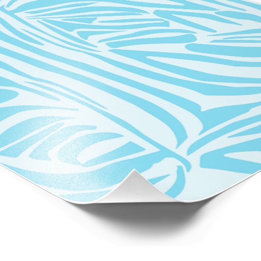 Blue Zebra Pattern Fotodruck (Ecke)