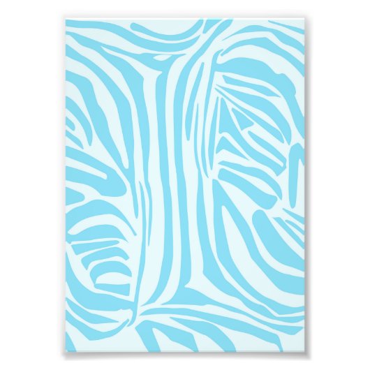 Blue Zebra Pattern Fotodruck (Vorne)