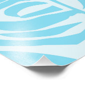 Blue Zebra Pattern Fotodruck (Ecke)