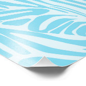 Blue Zebra Pattern Fotodruck (Ecke)