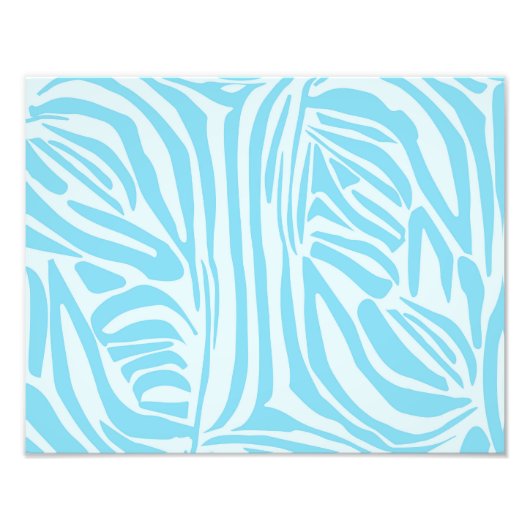 Blue Zebra Pattern Fotodruck (Vorne)