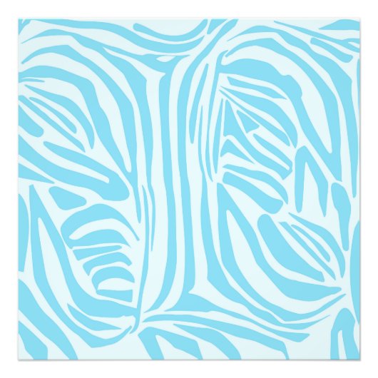 Blue Zebra Pattern Fotodruck (Vorne)