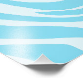 Blue Zebra Pattern Fotodruck (Ecke)