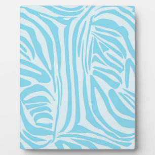 Blue Zebra Pattern Fotoplatte